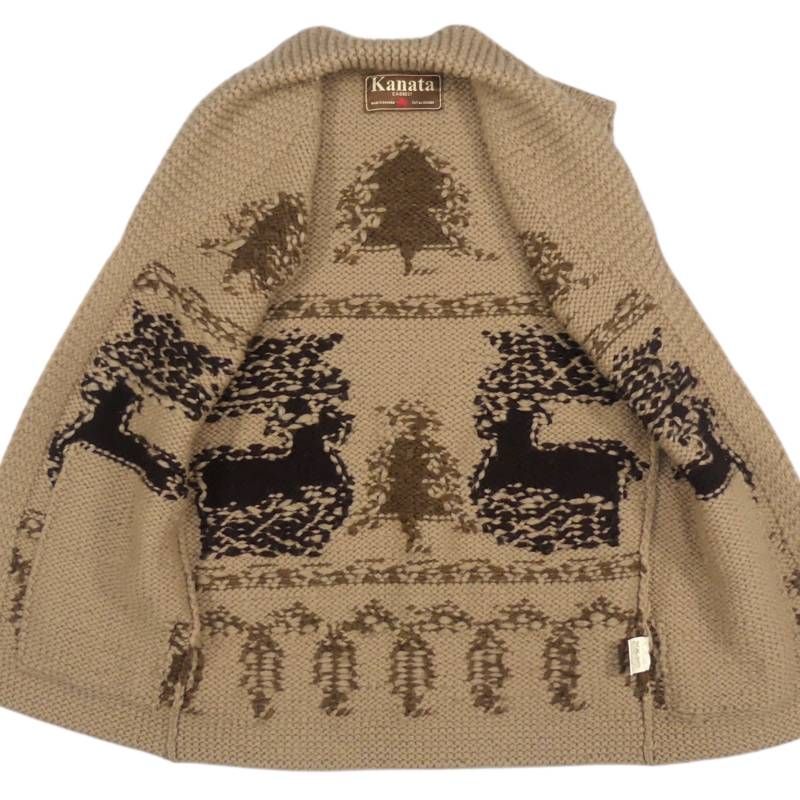 カウチンセーター kanata ニット ベスト L カナダ製 カナタ ウール