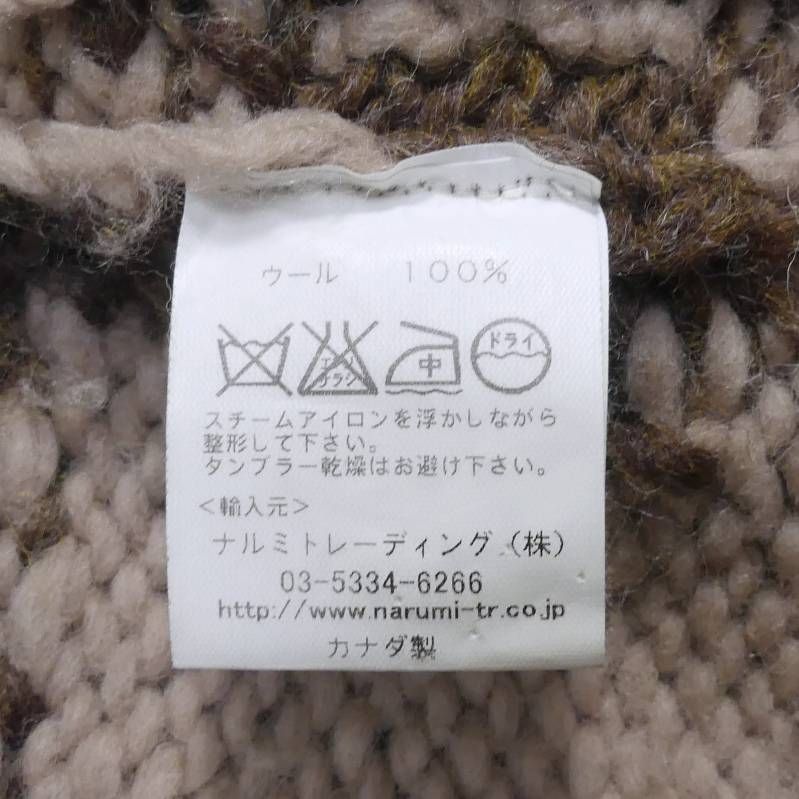 カナダ製】90s カナタ 肉厚ニットセーター カウチン トナカイ 古着 