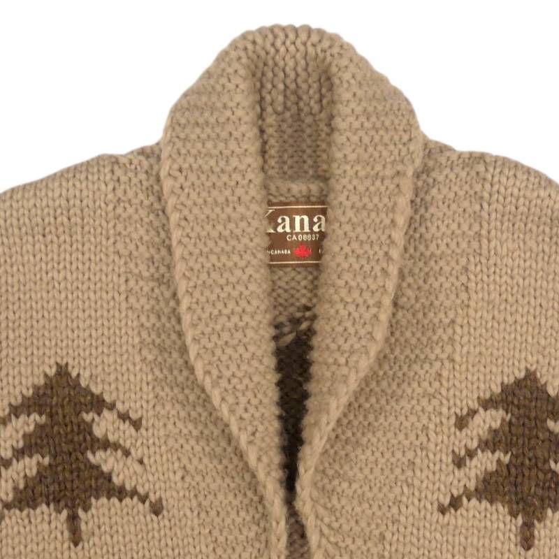 カウチンセーター kanata ニット ベスト L カナダ製 カナタ ウール