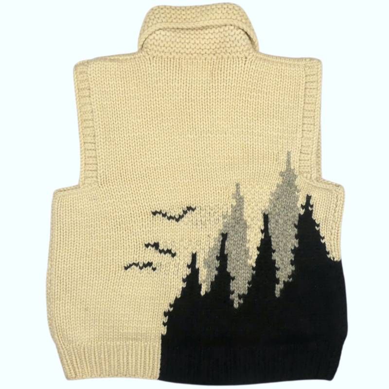 LONGHOUSE ロングハウス カウチンセーター ニット ベスト XXL カナダ