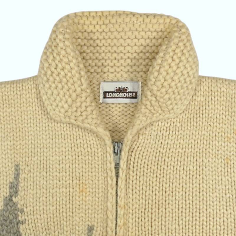 LONGHOUSE ロングハウス カウチンセーター ニット ベスト XXL カナダ