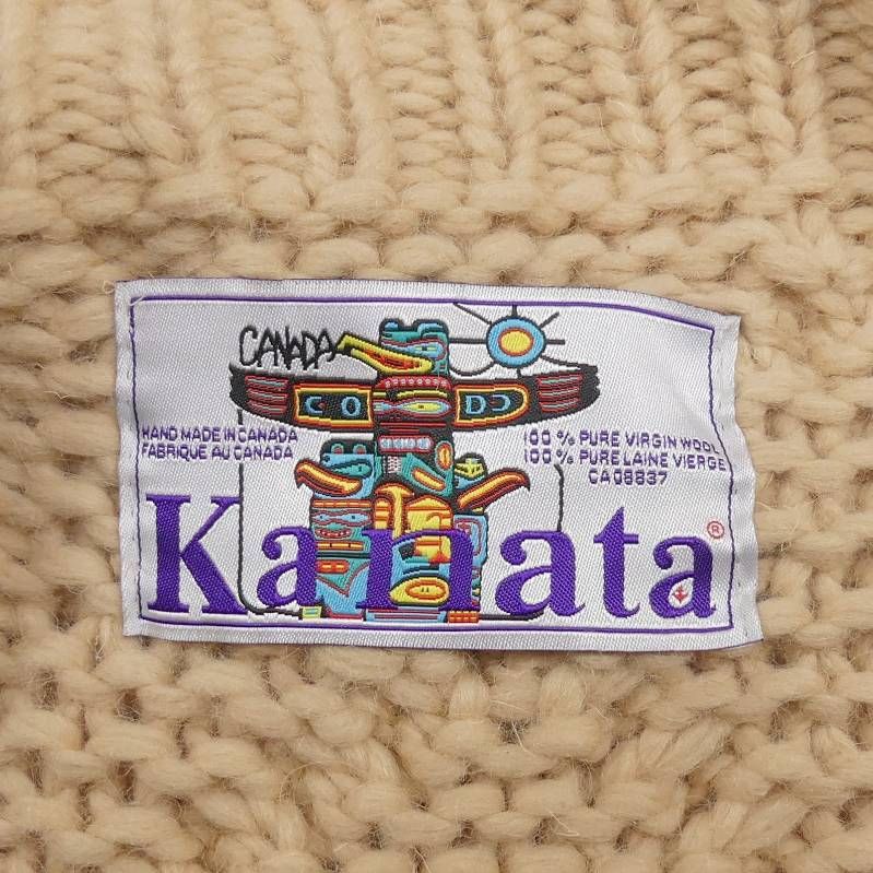 カウチンセーター kanata ニット M カナダ製 カナタ ウール ハンド
