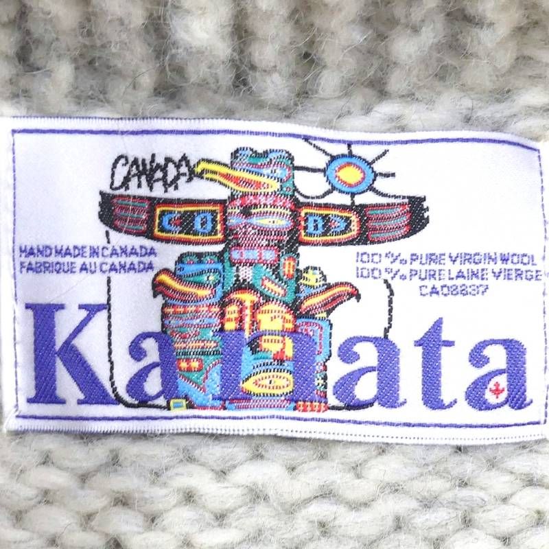 カウチンセーター kanata ニット XL カナダ製 カナタ ウール ハンド