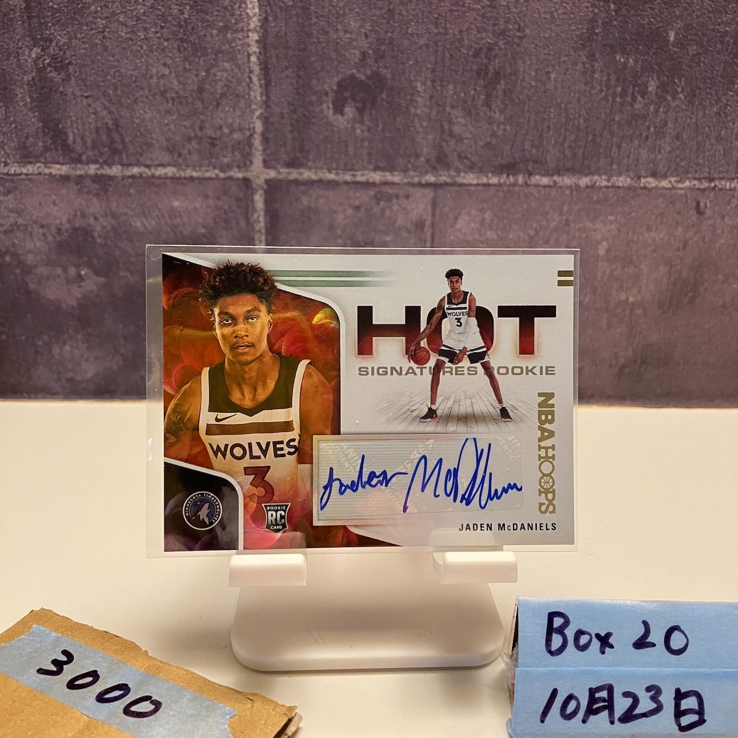 2020-21 PANINI Hoops Jaden McDaniels 直筆サインカード Minnesota