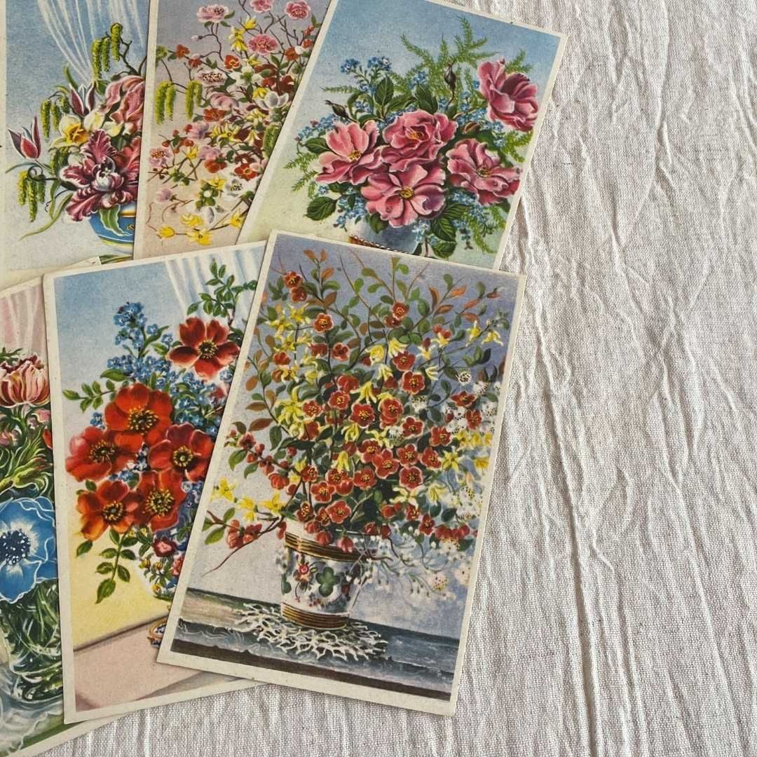 特別価格】アンティーク ポストカード フランス 直輸入 花のカード