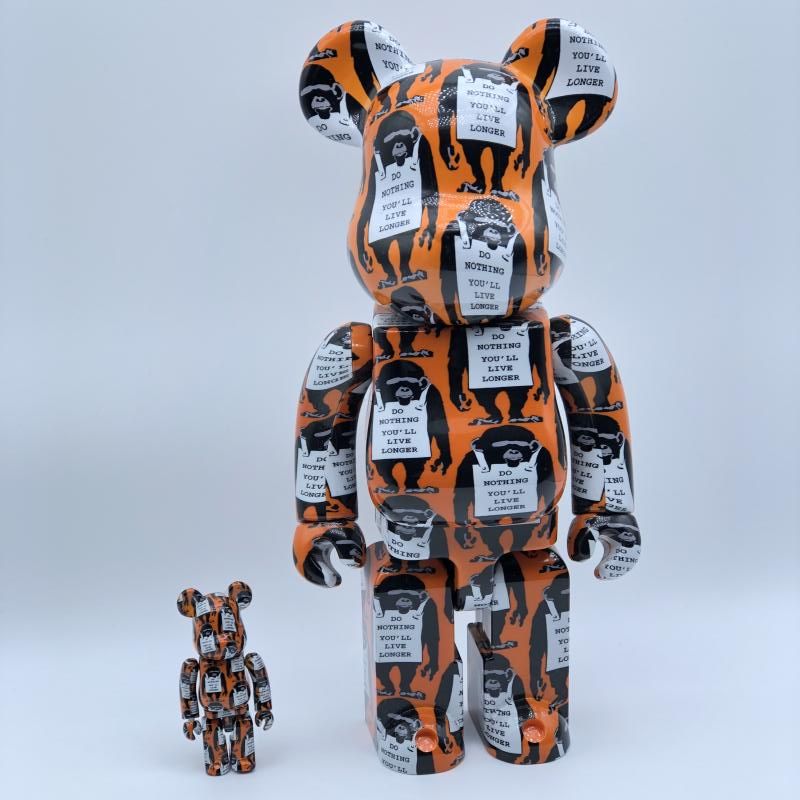中古】BE＠RBRICK BE＠RBRICK BANKSY MONKEY SIGN 400% メディコム