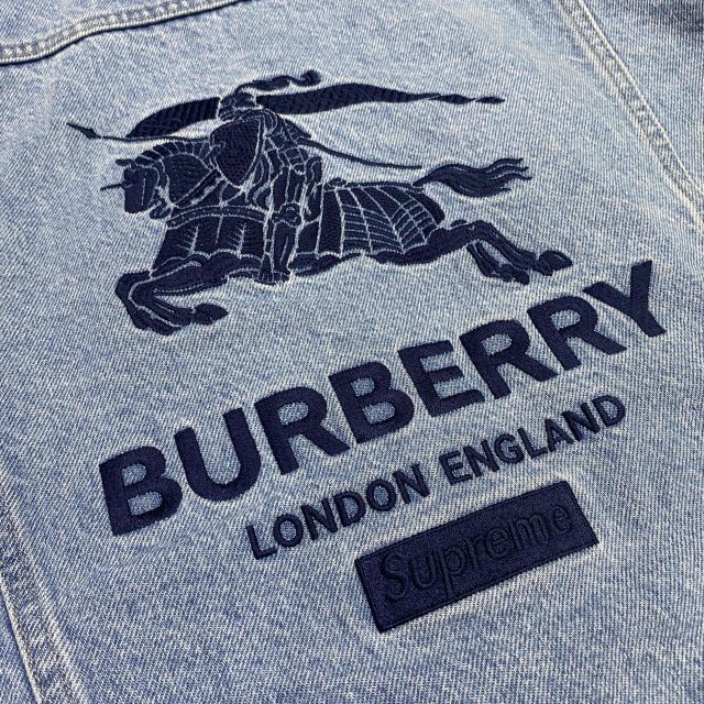 Supreme 22ss Burberry Denim Trucker Jacket SIZE-M シュプリーム