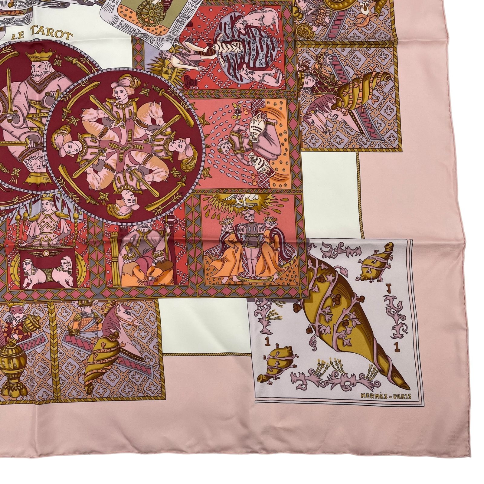 極美品 HERMES エルメス スカーフ シルク カレ90 LE TAROT タロット