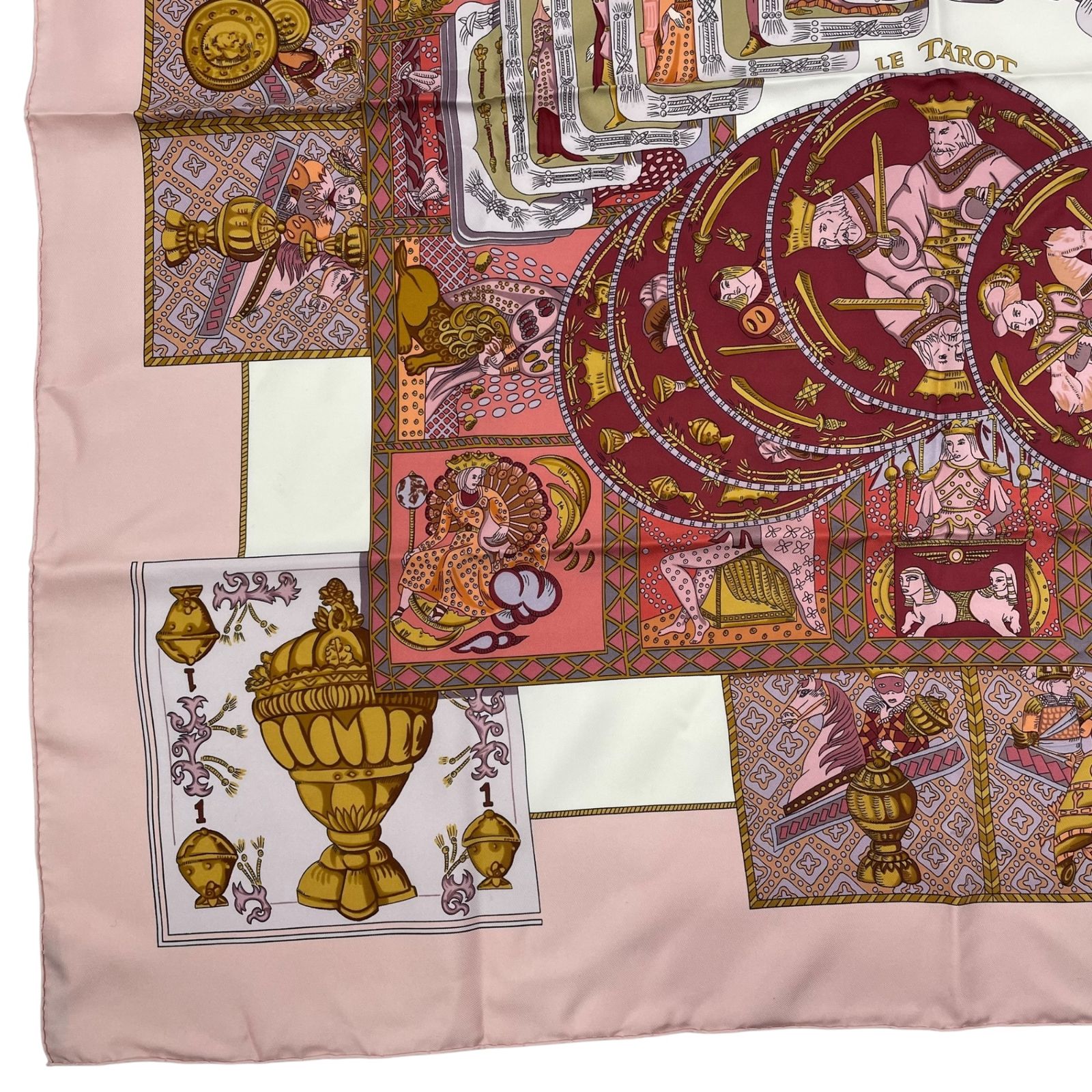 極美品 HERMES エルメス スカーフ シルク カレ90 LE TAROT タロット