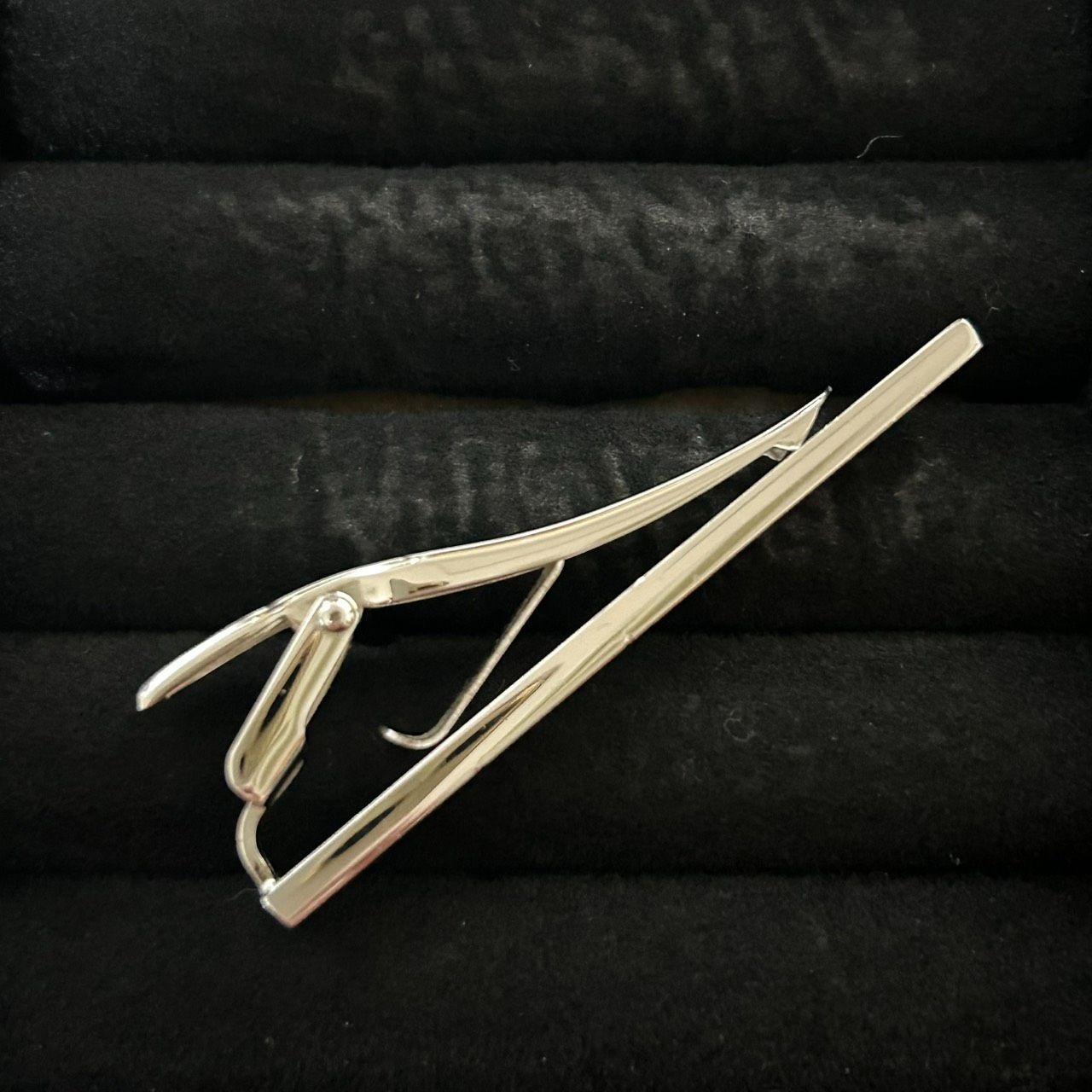 良品】エス・テー・デュポン S.T. Dupont ネクタイピン シルバーカラー