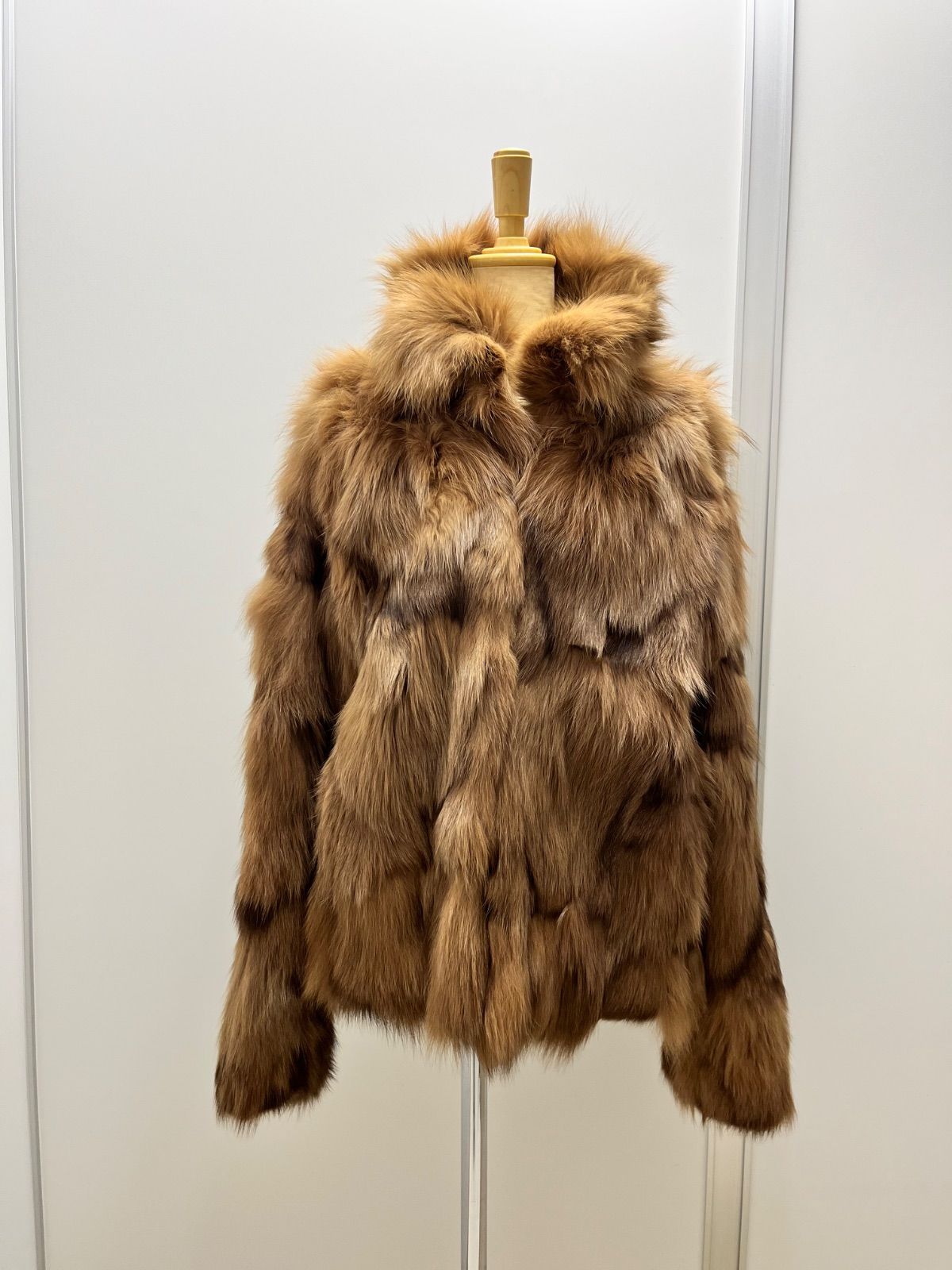 epolene ファージャケット ブルーフォックスファー サイズ9 ブラウン