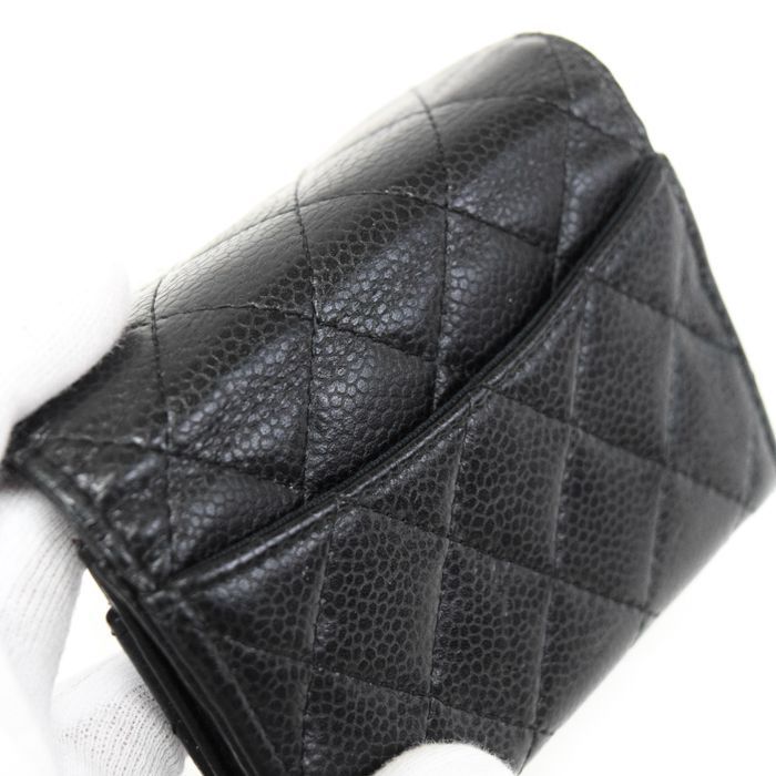 シャネル CHANEL マトラッセ クラシック ジップ コインパース キャビア