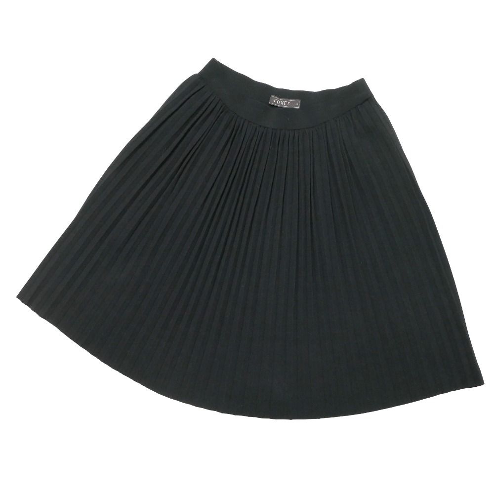 □美品□FOXEY フォクシー ミニスカート サイズ40 ニット プリーツ