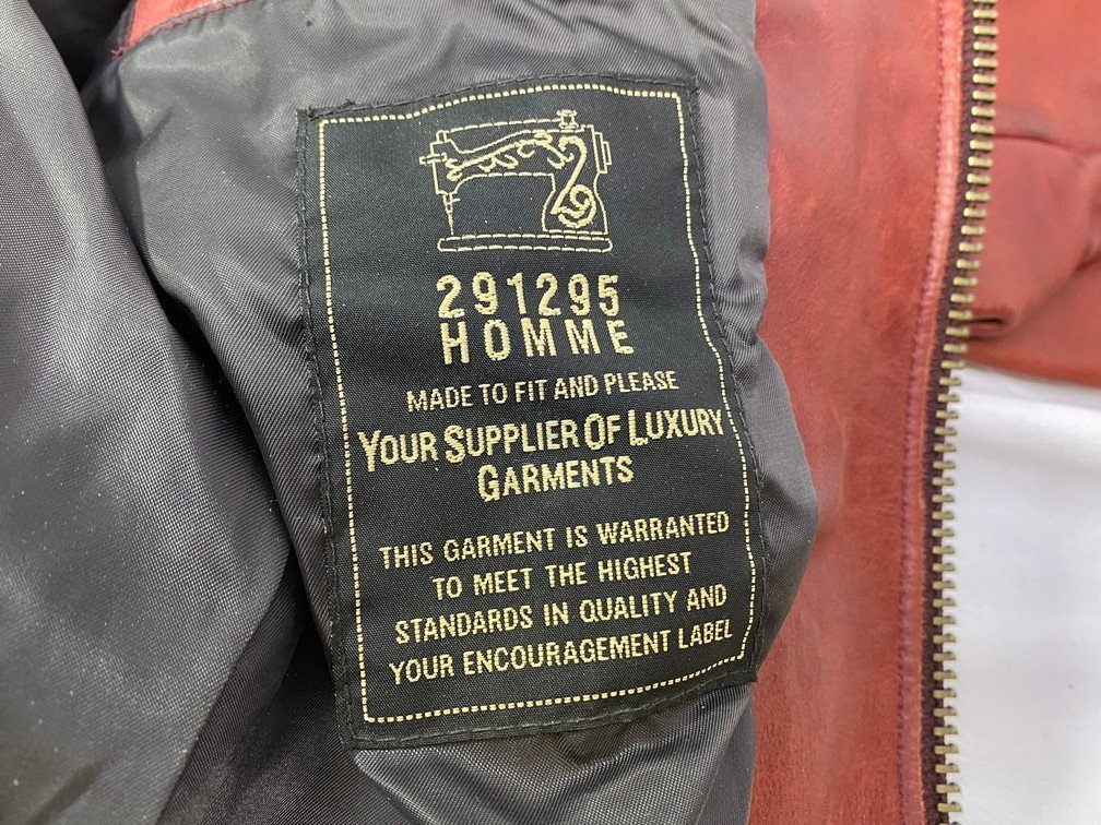 291295 HOMME ニーキューイチニーキューゴオム 牛革 シングル