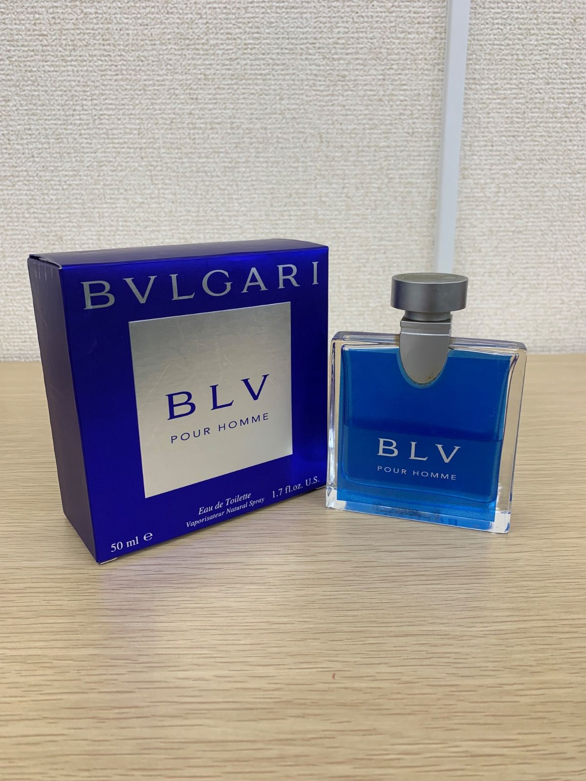 3 ブルガリ ブルー プールオム オードトワレ 50ml 箱付き 残量4割