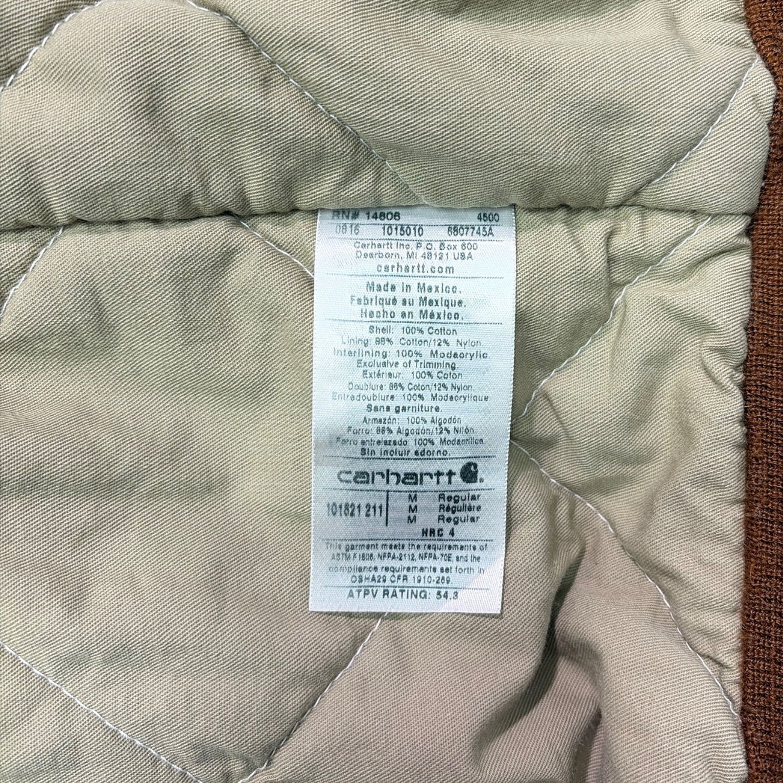 CARHARTT カーハート FR アクティブ ジャケット ワーク M ブラウン 