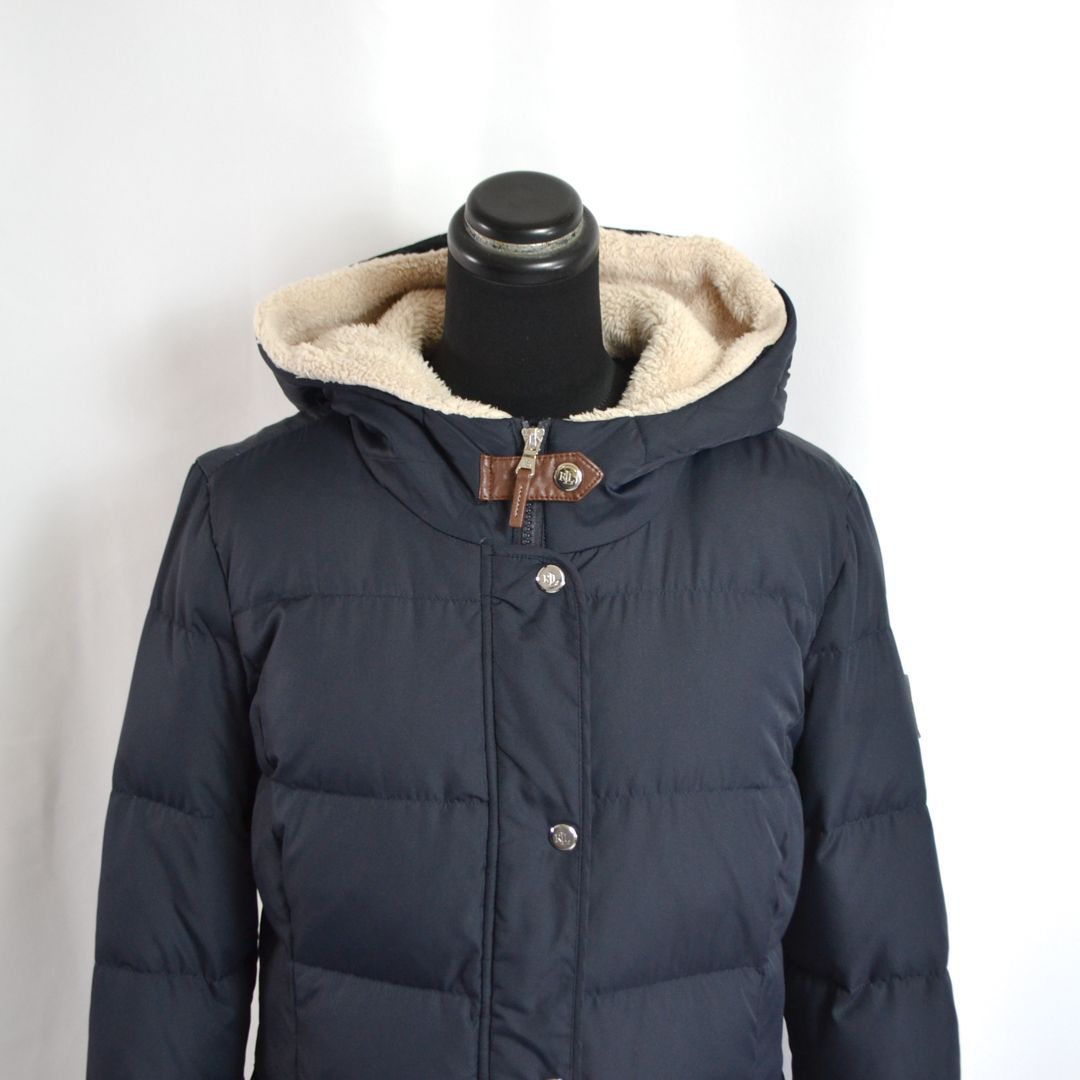 極美品】Ralph Laurenラルフローレン フーデッドロングダウンコート S