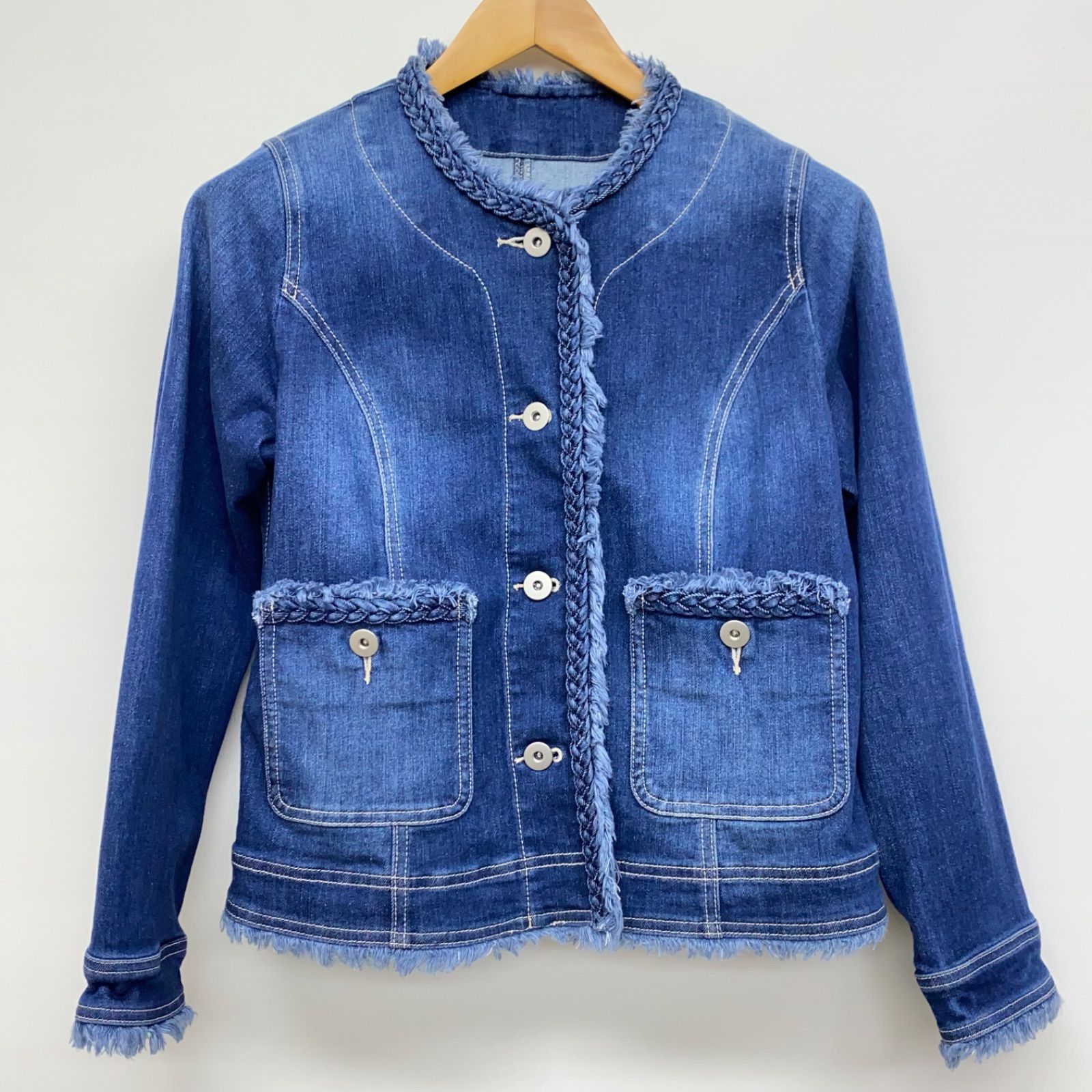 m5193 ローズティアラ RoseTiara 中空糸デニム Gジャン - メルカリ