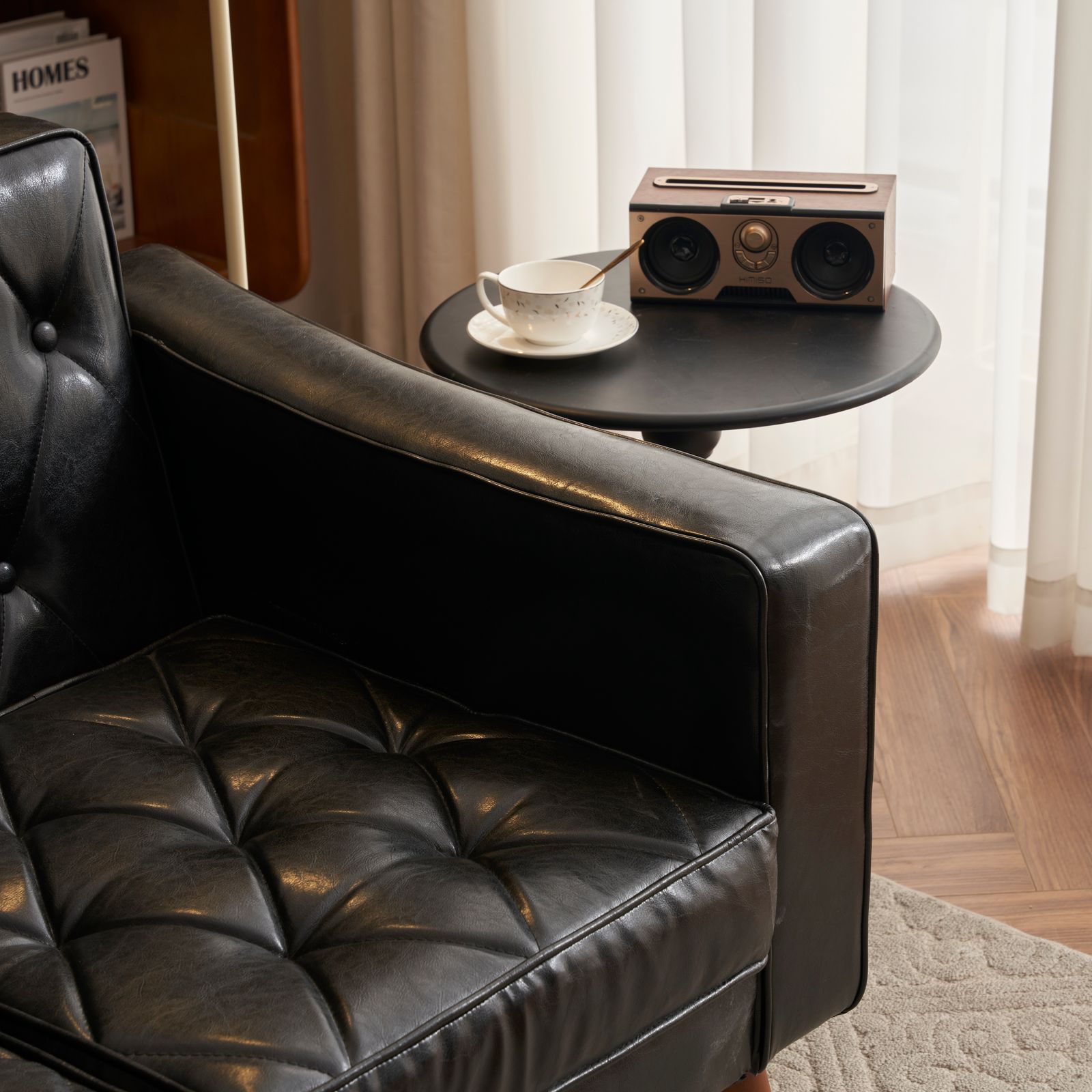 ソファー 3人掛け カウチソファ リビングソファ 肘付き オットマン