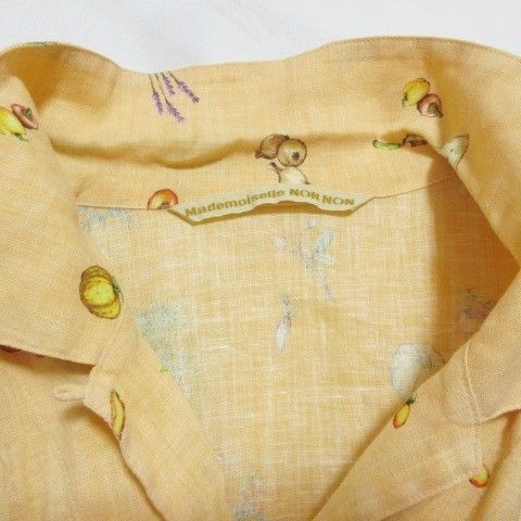 マドモアゼルノンノン mademoiselle NON NON リネンシャツ 半袖