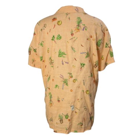 NON NON 半袖麻シャツ マドモアゼルノンノン mademoiselle NON NON リネンシャツ 半袖