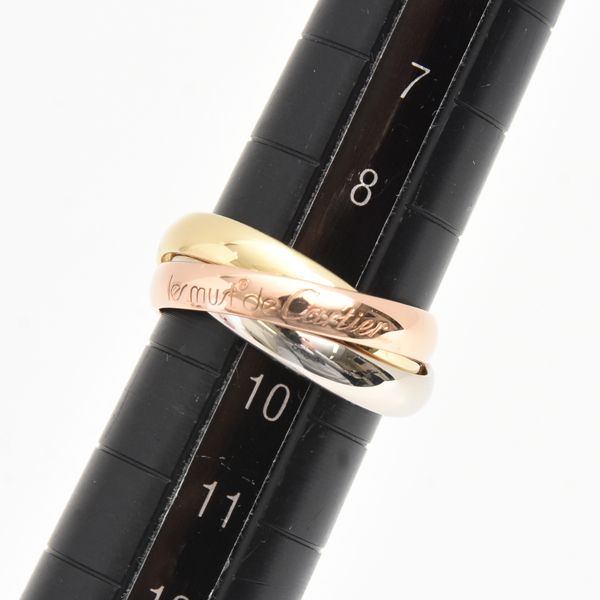 カルティエ 指輪 レディース トリニティ リング 49号 約3mm幅 6.6g