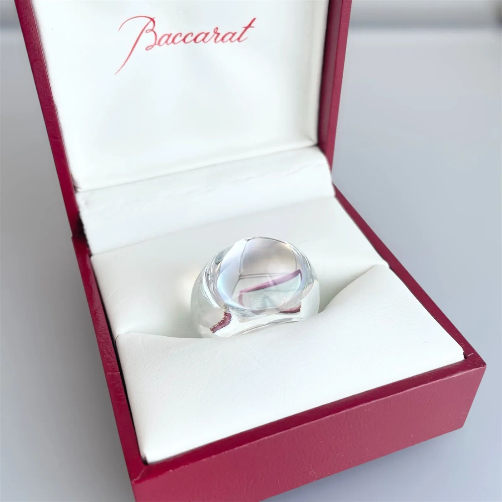 Baccarat バカラ リング 指輪 クリア 透明 箱付き - メルカリ