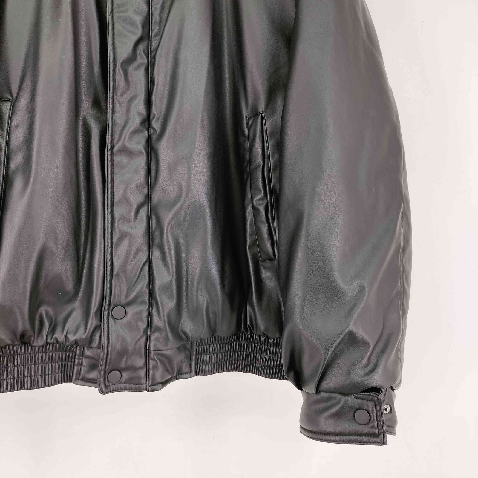 ザラ ZARA フェイクレザーパフジャケット メンズ import：XL - メルカリ