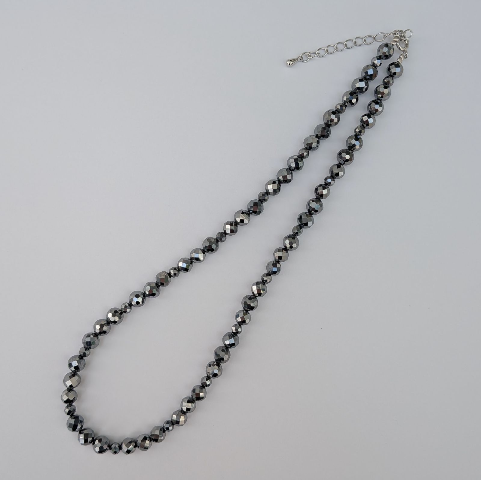 asak】テラヘルツネックレス 約40cm レディース3ミリ珠 asak