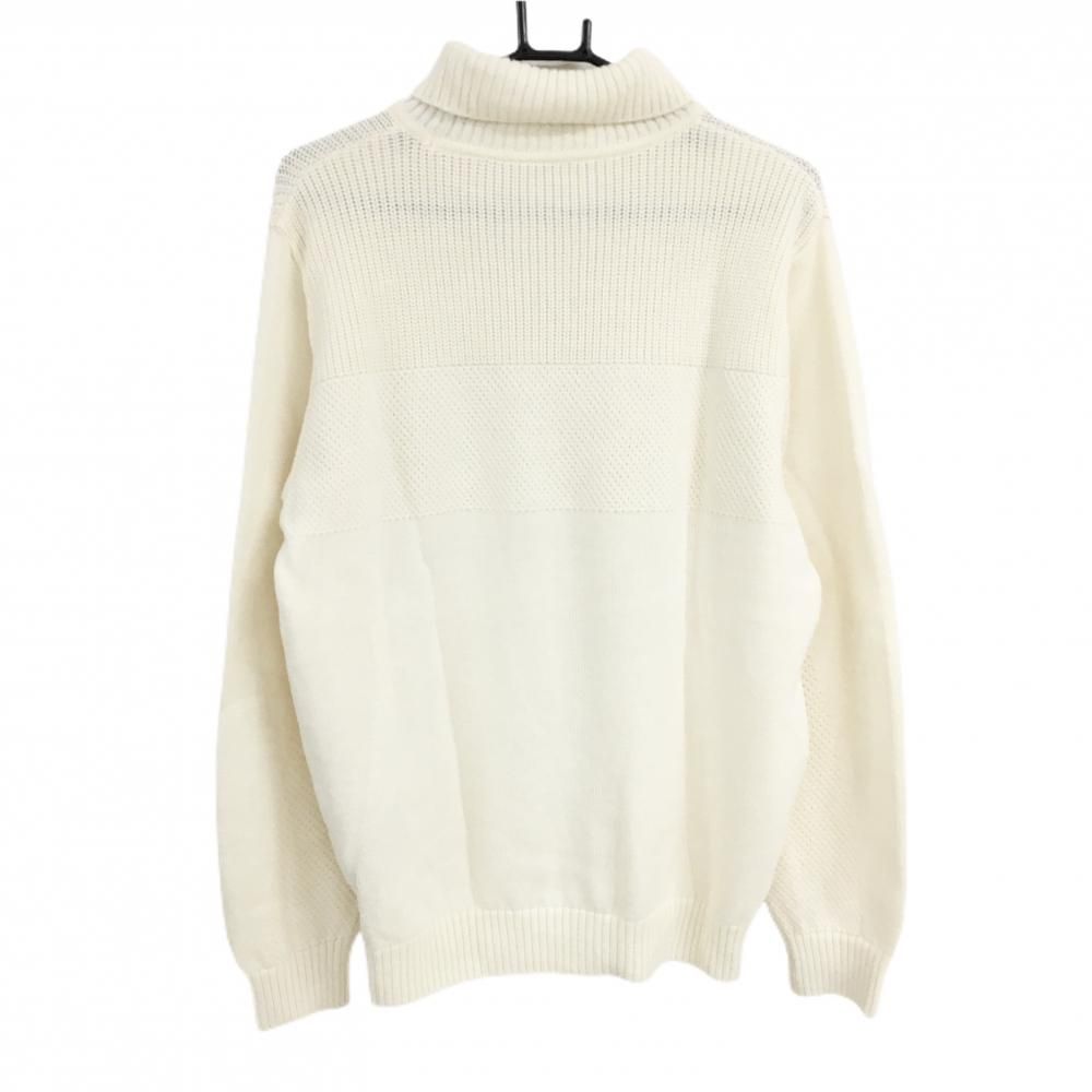 超美品】ニューバランスゴルフ タートルネックセーター アイボリー