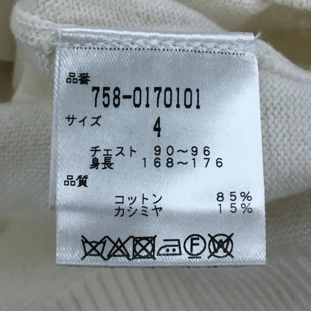 ゴルフ 【美品】マスターバニー セーター 白×黒 フロントロゴ カシミヤ