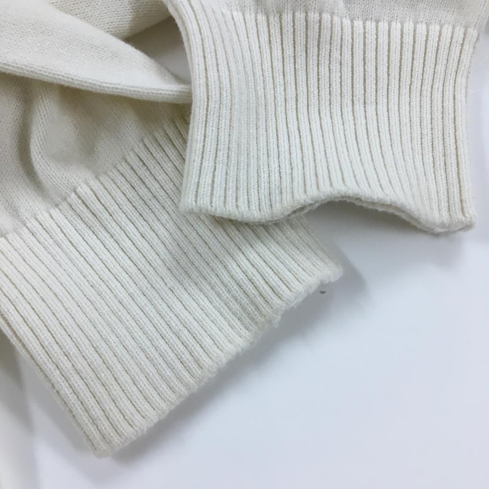 美品】マスターバニー セーター 白×黒 フロントロゴ カシミヤ混 ニット