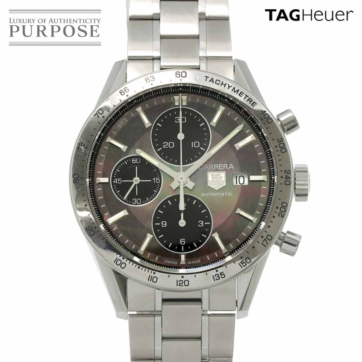 タグホイヤー TAG Heuer カレラ CV201P 0 クロノグラフ メンズ 腕時計 デイト ブラックシェル 自動巻き ウォッチ Carrera 90310978