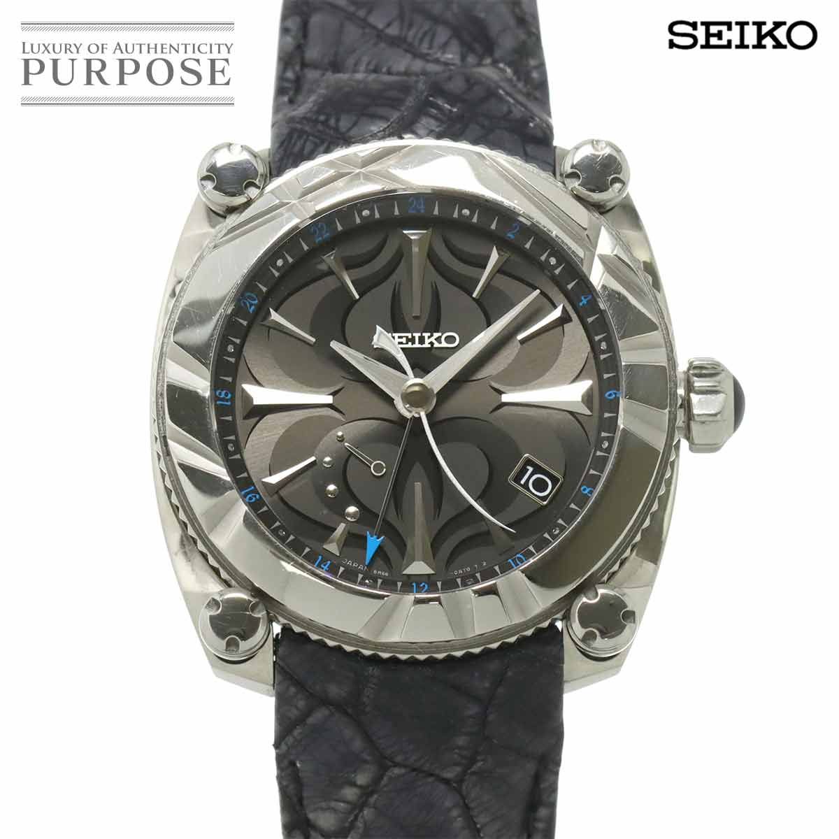 セイコー SEIKO ガランテ スプリングドライブ アイアンハート GMT SBLA077 デイト パワーリザーブ 5R66 0AZ0 自動巻き Galante 90311281