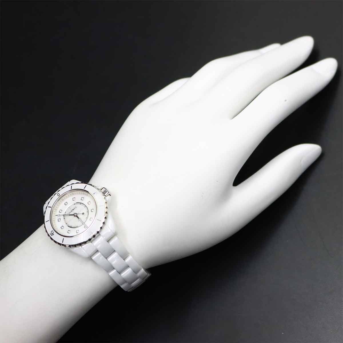 シャネル CHANEL J12 33mm H5704 12P ダイヤ レディース 腕時計 