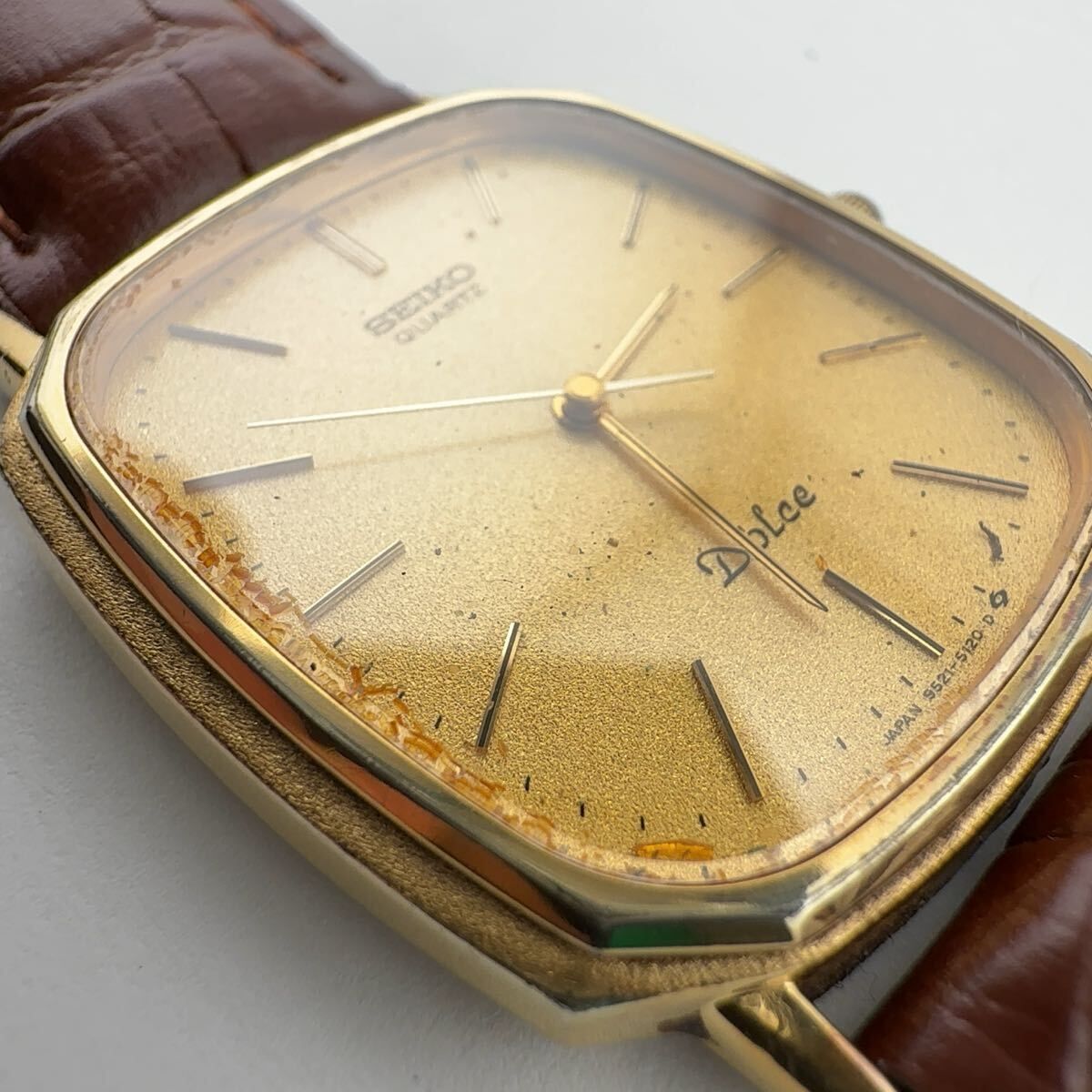 SEIKO 9521-5120 セイコー DOLCE ドルチェ クォーツ スクエア メンズ
