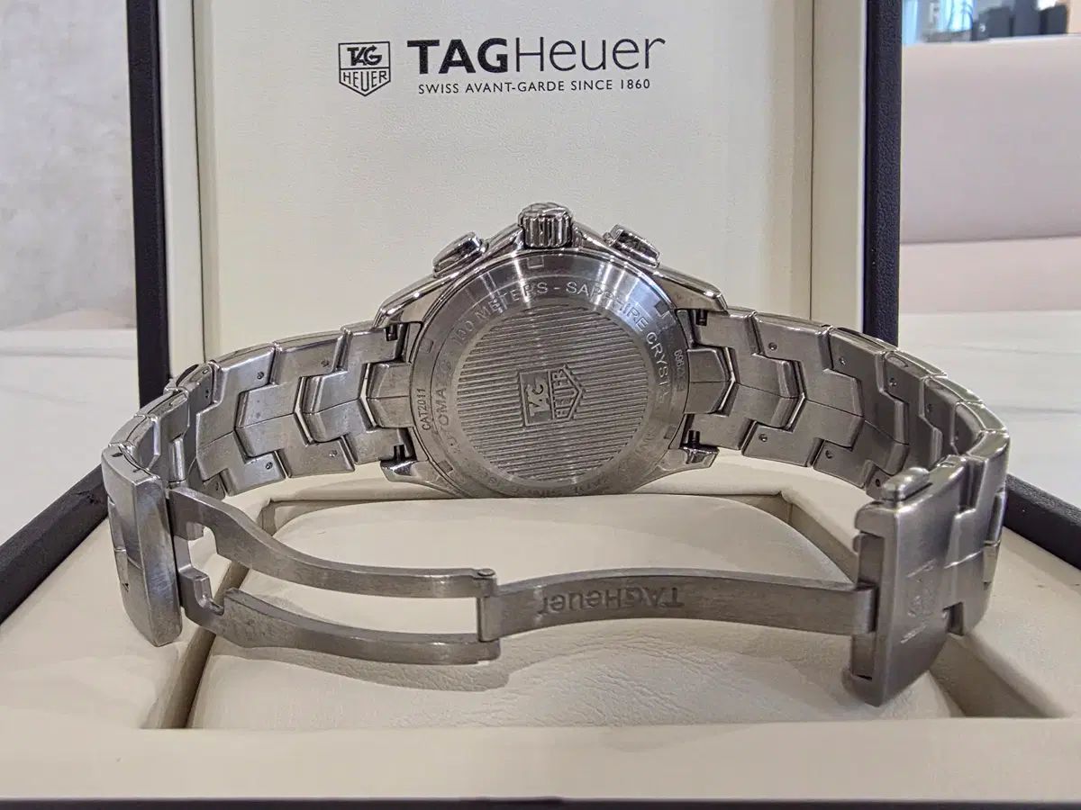  タグ ホイヤー リンク クロノグラフ 旧モデル 白盤 CAT2011 スタイルアップ 自動巻き時計 腕時計(アナログ)