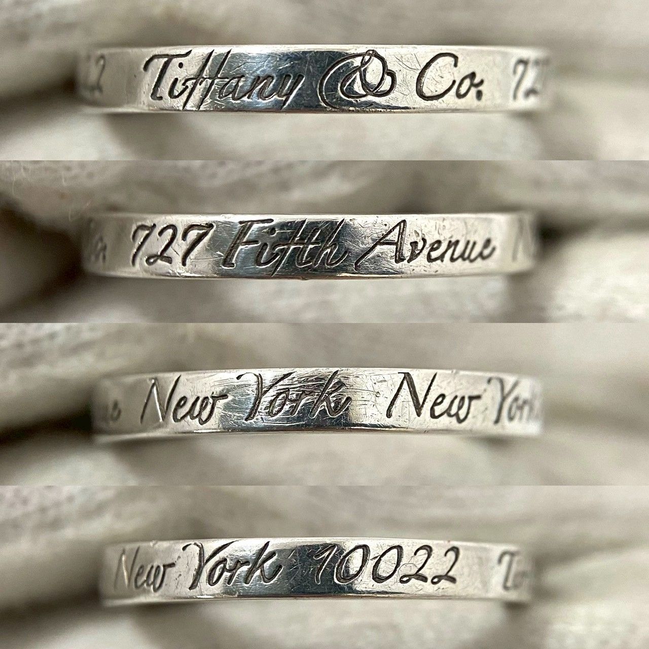 TIFFANY&Co.】ノーツ ナロー ニューヨーク リング AG925 SV925 SILVER 