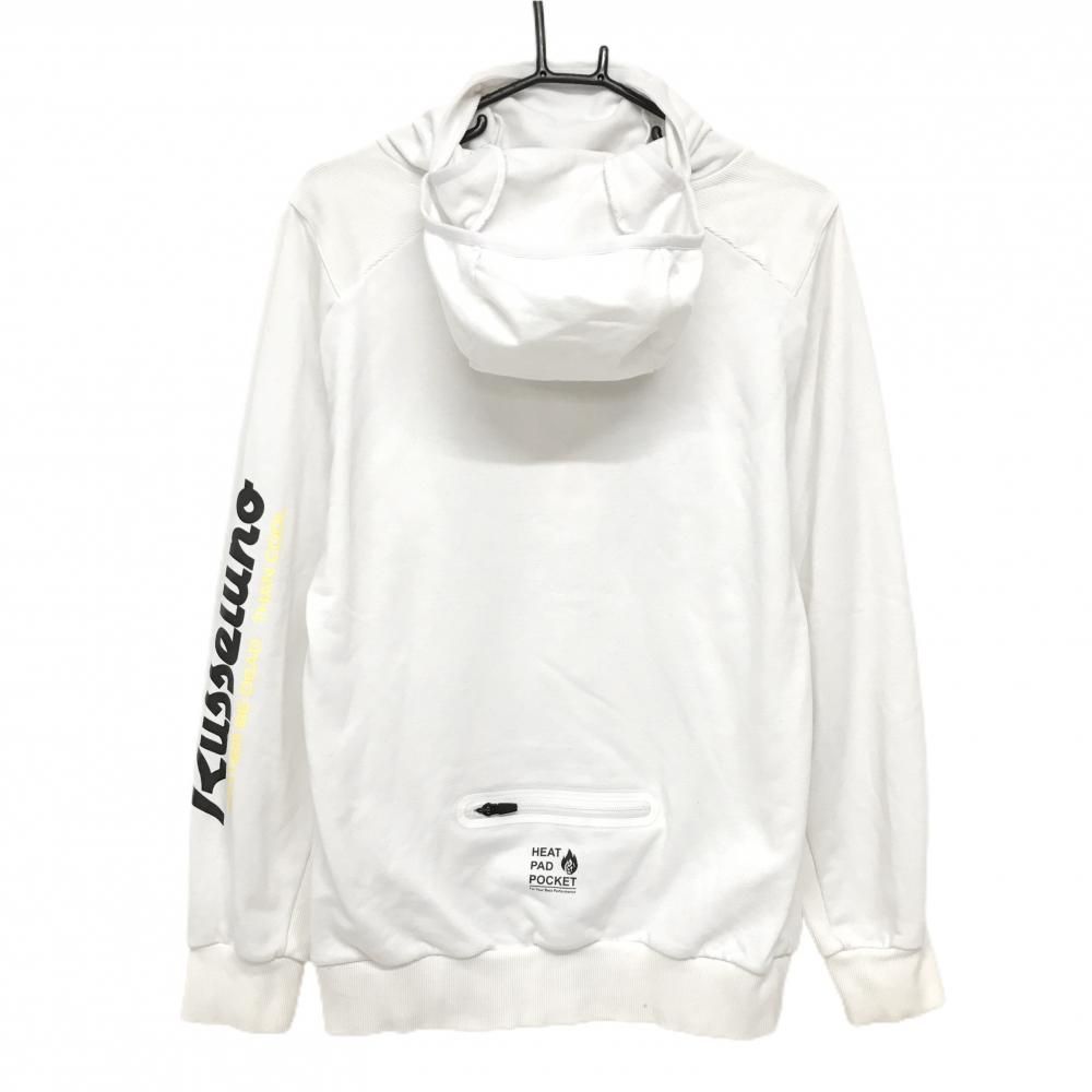 ラッセルノ パーカー 白×イエロー ルチャマスク トレーナー メンズ 4(M