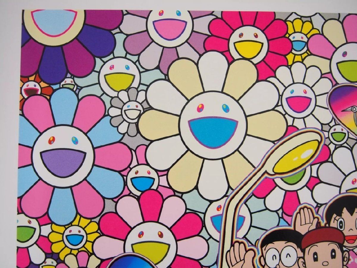 Y]『タイムマシンでレッツゴー』村上隆 ドラえもん シルクスクリーン