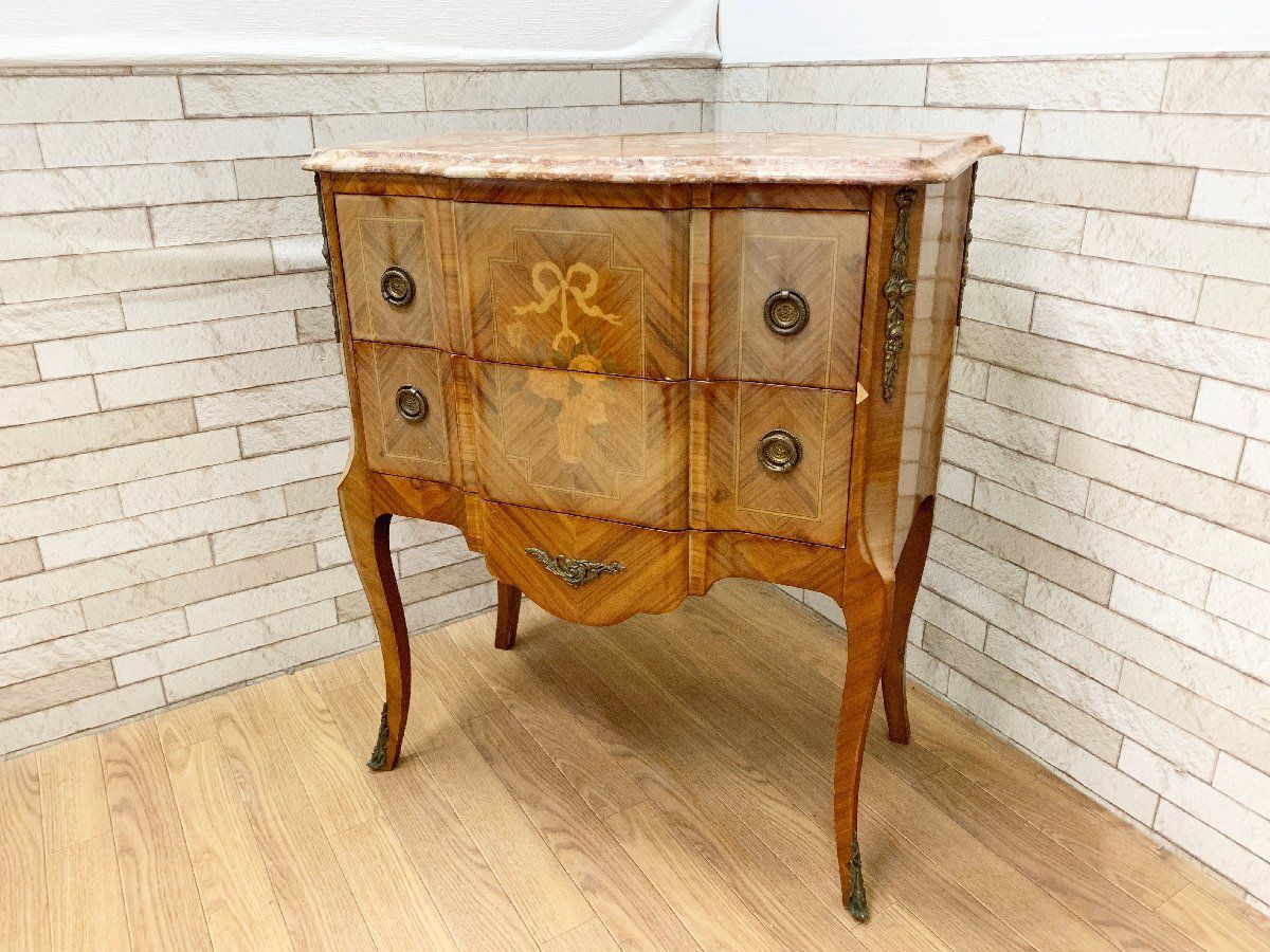 ◇イタリア 大理石天板 サイドボード サイドチェスト クラシック