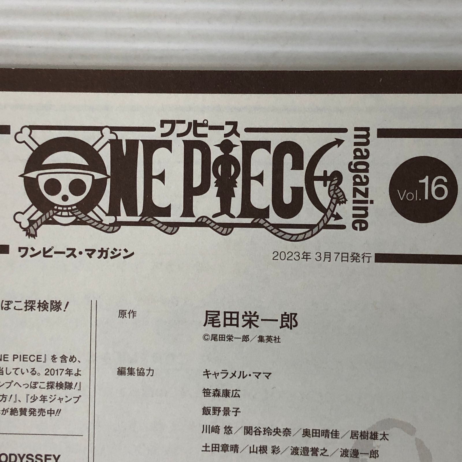 □ONE PIECE magazine Vol.16 集英社ムック 付録付 中古品