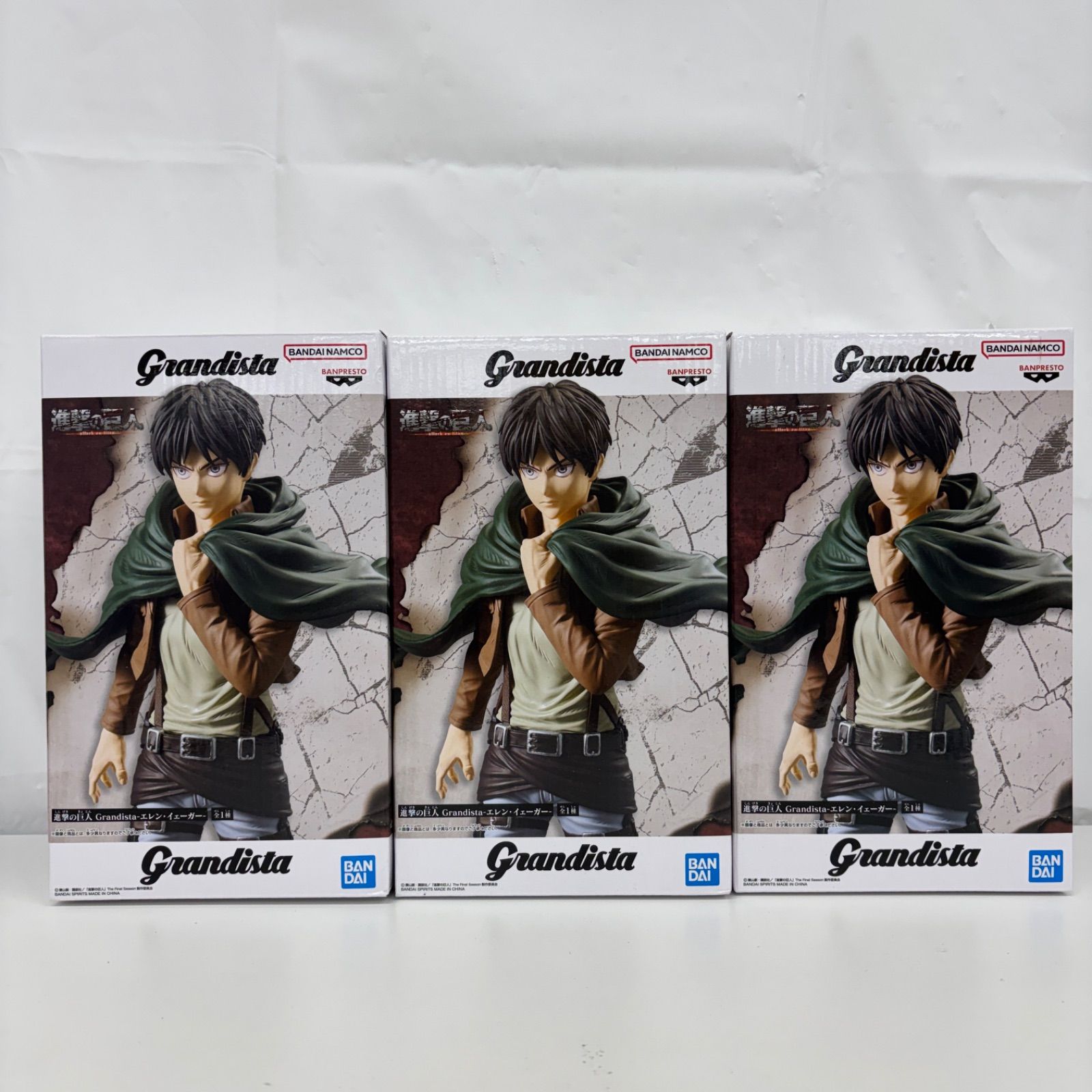 未開封 進撃の巨人 Grandista エレン・イェーガー フィギュア 3個