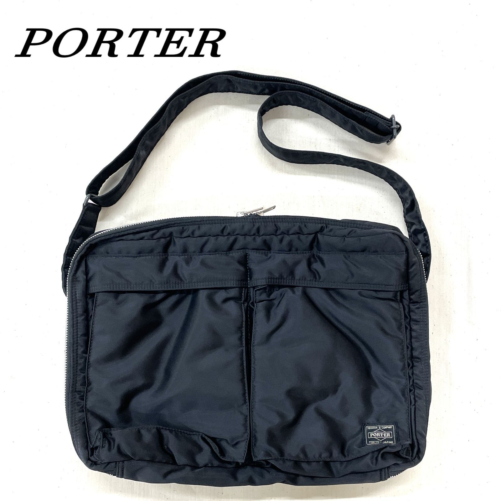 PORTER ポーター TANKER タンカー スリング W ZIP BLK/ブラック ご覧 