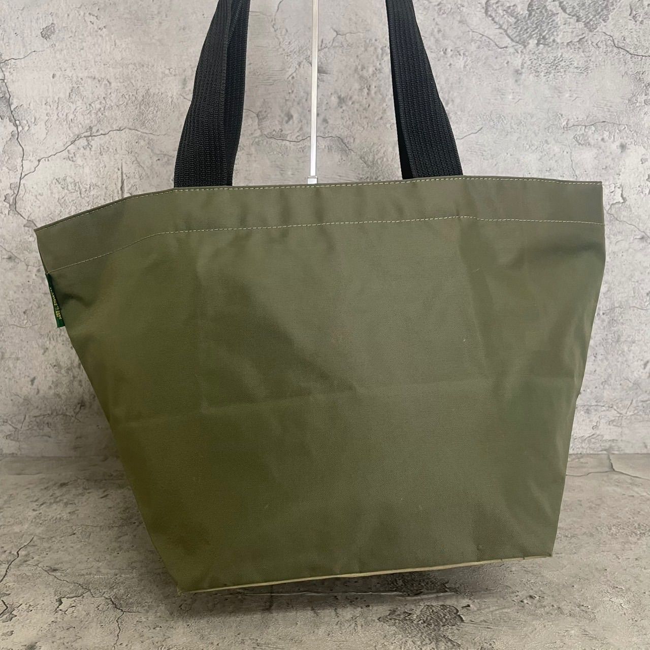 良品 エルベシャプリエ トートバッグ 肩がけ ナイロン 緑 グリーン A4