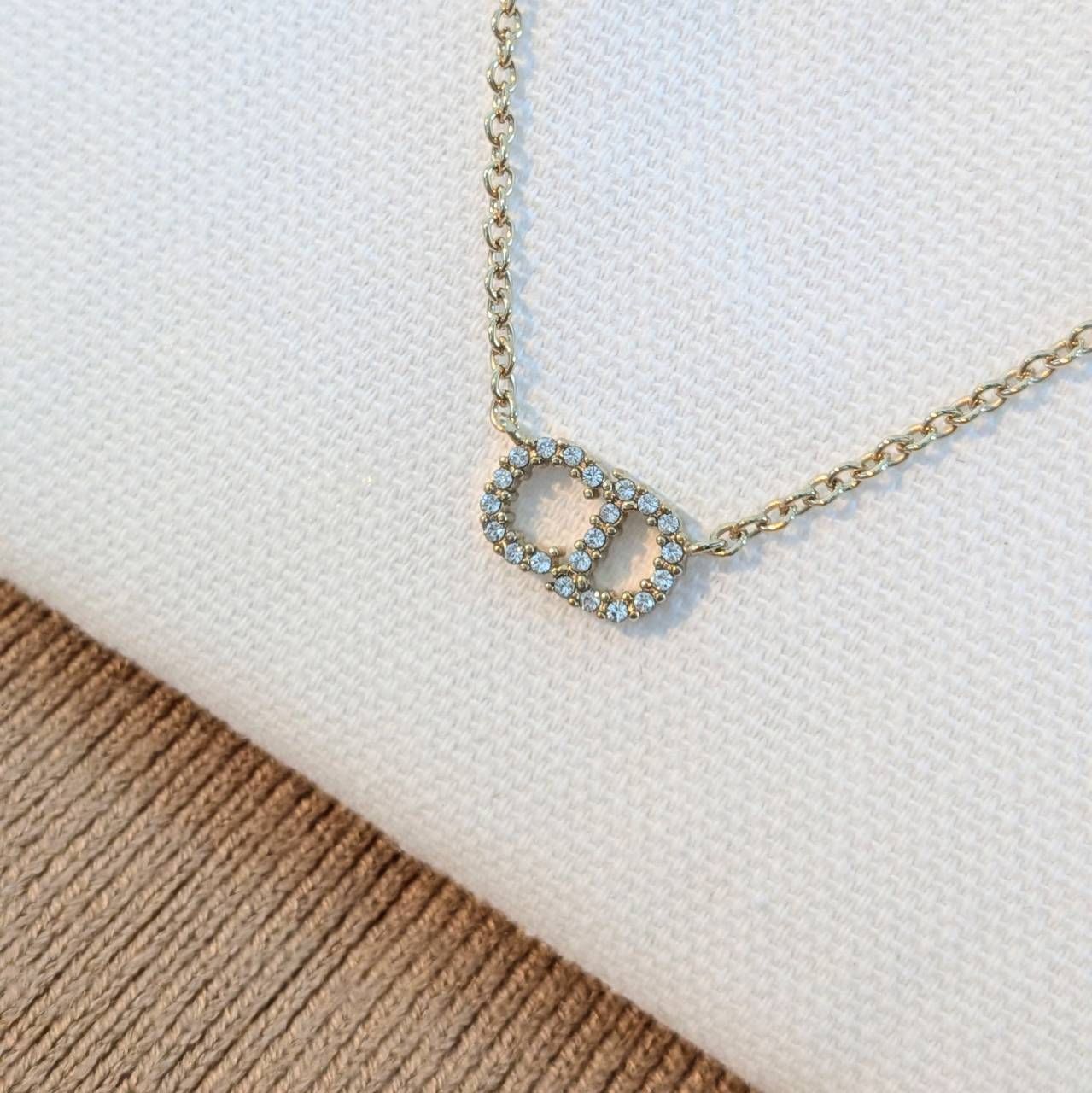 美品✨ディオール ネックレス クレール ディリュヌ ビジュー CD シルバー クリスチャンディオール/CHRISTIAN DIOR ネックレス CD クレール