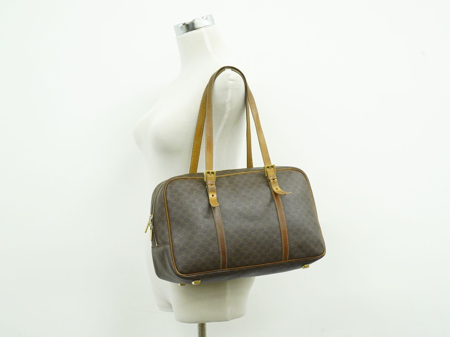 本物 セリーヌ CELINE マカダム ショルダーバッグ トートバッグ PVC