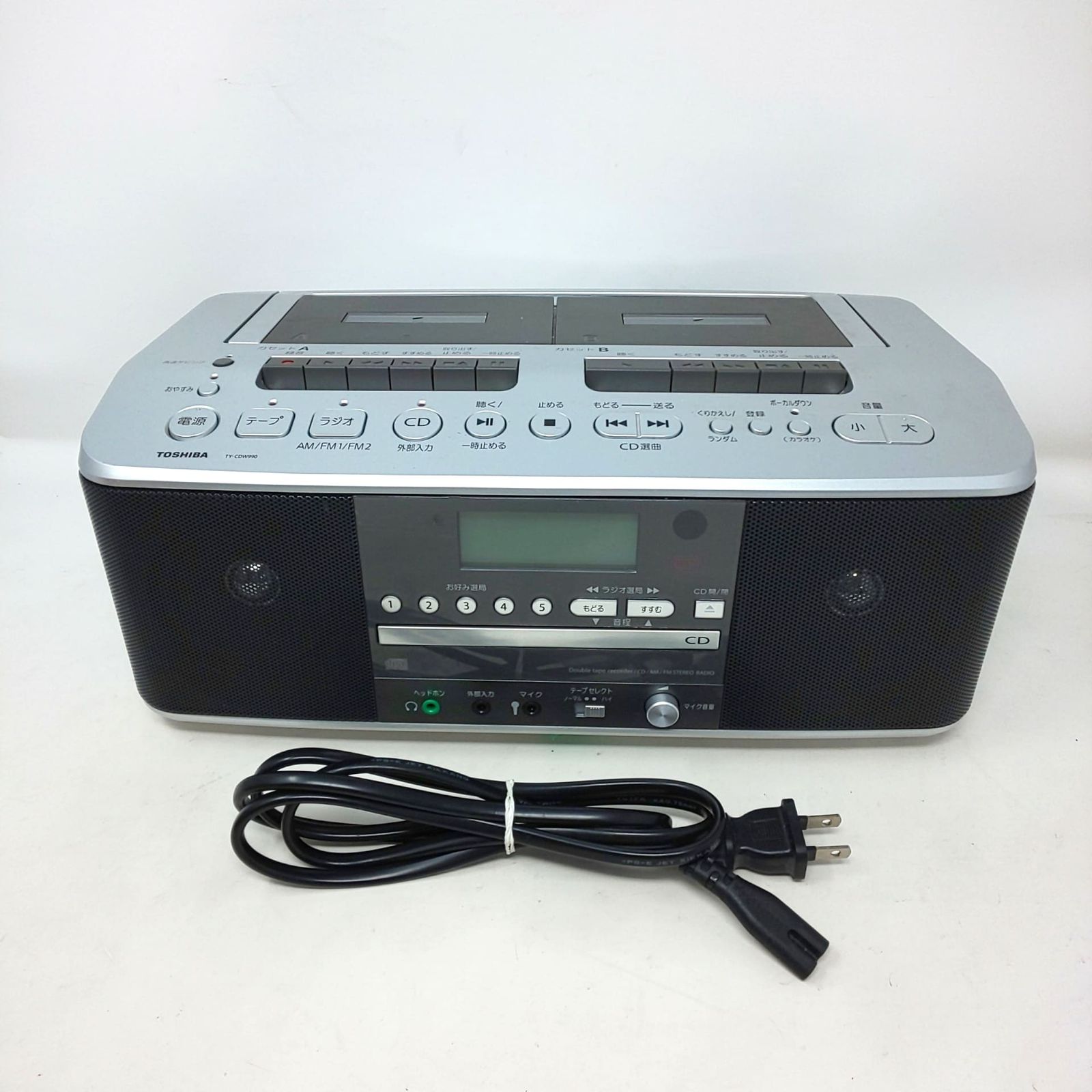1439F-07 TOSHIBA ラジオカセットレコーダー TY-CDW990 2023年製 動作