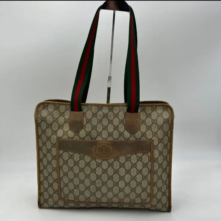 GUCCI トートバッグ シェリーライン グッチ オールドグッチ レザー GG