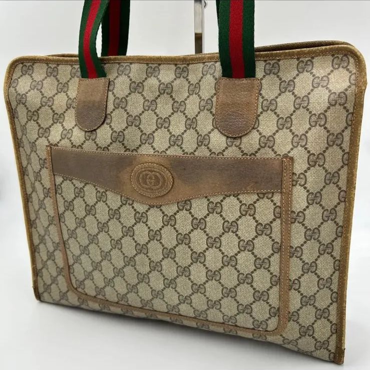 GUCCI トートバッグ シェリーライン グッチ オールドグッチ レザー GG